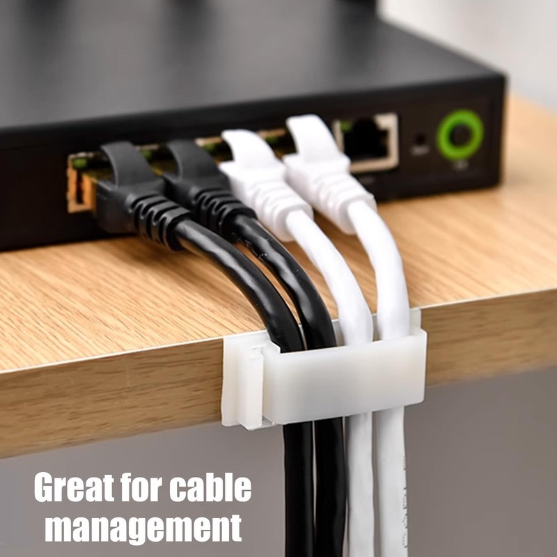 Adhesive Cable Clips Holder, Outdoor Light Clips, White Cord Wire