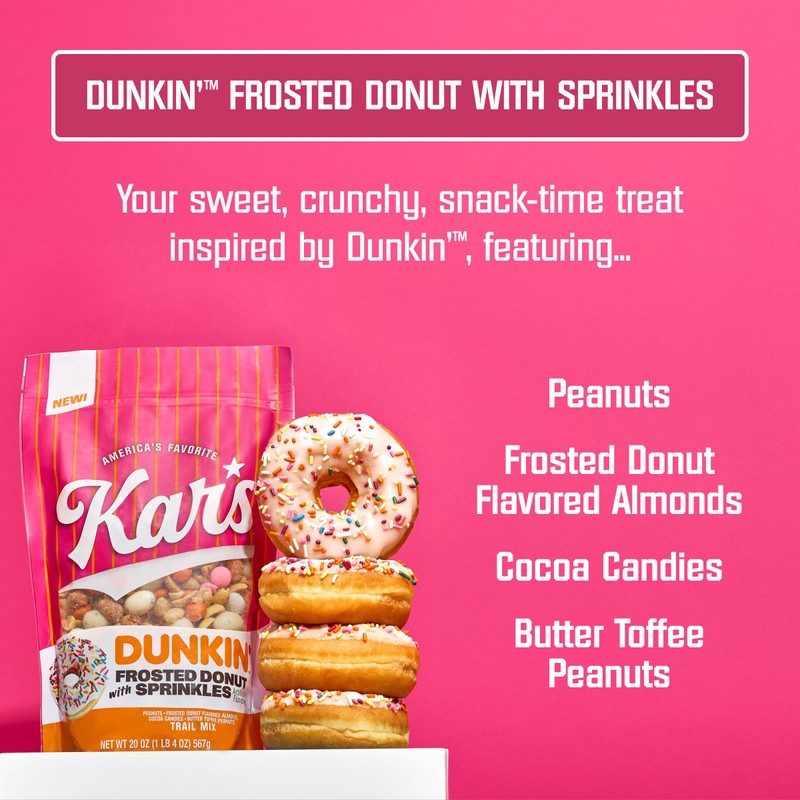 Kar's Nuts DUNKIN Frosted Donut with Sprinkles - 5oz Bag