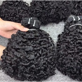 Full Lace Indian Burmese Curly Hair Wig Raw Cambodian Hair Bundles Vendor Indian Natural Vietnamese Kinky Curly Hair Productscolor: 1pcs bundle Natural wave, Stretched Length: 16 Inches