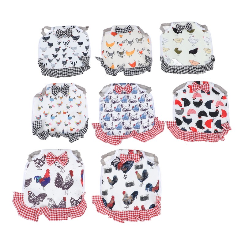 8 Pcs Chicken Saddle for Hens Wing Back Protector Elastic