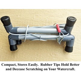 NEDA 3 Step BOAT LADDER  FOLDING STAINLESS STEEL Use on Pontoon, Sailboat, Power Boat