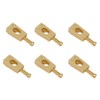 6Pcs Guitar Bridge Saddle Brass String Saddles Replacement Electric Guitar