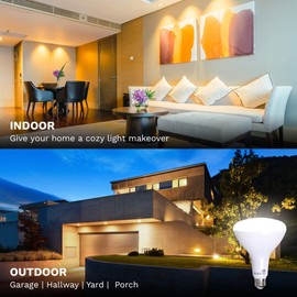 Bioluz 8 Pack Brightest BR40 LED Light Bulb - 90 CRI Instant ON 4000K Cool White Light Bulbs 16W 1400 Lumen Led Bulbs Indoor & Outdoor Lighting Smooth Dimmable Lightbulb UL Listed Title 20 Compliant