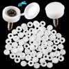 PAGOW 50 Pcs Plastic Hinged Screw Cover Caps, Fold Snap