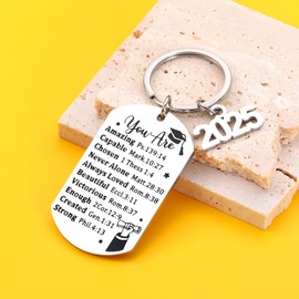 TI-EDC 2025 Graduation Gifts for Him Her Class of 2025 Keychain Graduation Gifts for Women Men High School 2025 College Graduation Gifts for Women Men Religious Graduation Nurse Master Gifts Ideas