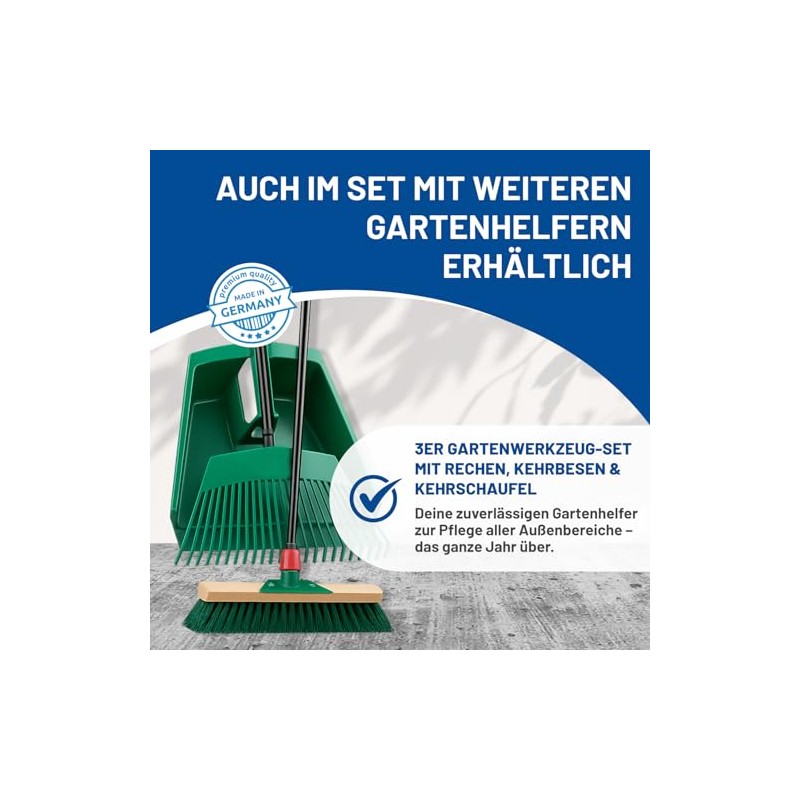 Rival Street Broom with Scraper Edge & Telescopic Handle -