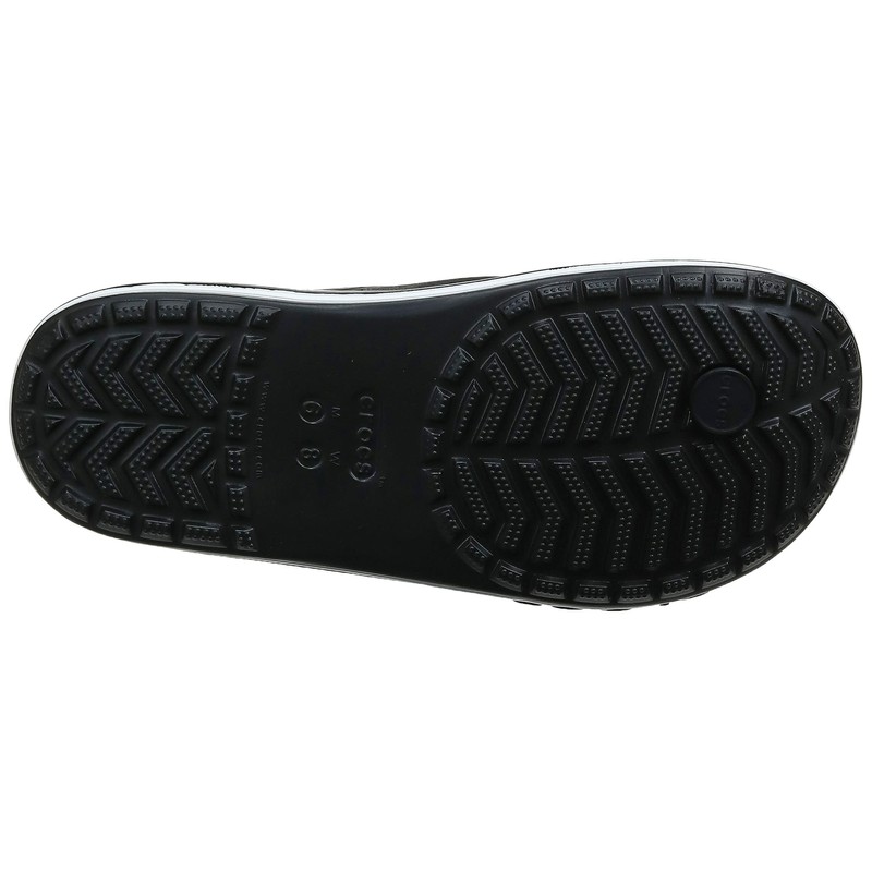 Crocs Unisex Bayaband Flip Flop, Black/White, 11 UK