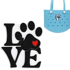 Morn Light Bogg Bag Accessories Bogg Bag Charms Bogg Bag Accessories Charm Beach Bag Accessories DIY Your Own Bogg Bag Décor Compatible with Simply Southern Bogg Bag Doop(Pet Love)