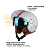 BEON Open Face Motorcycle Helmet for Adults, DOT Approved,3/4 Retro