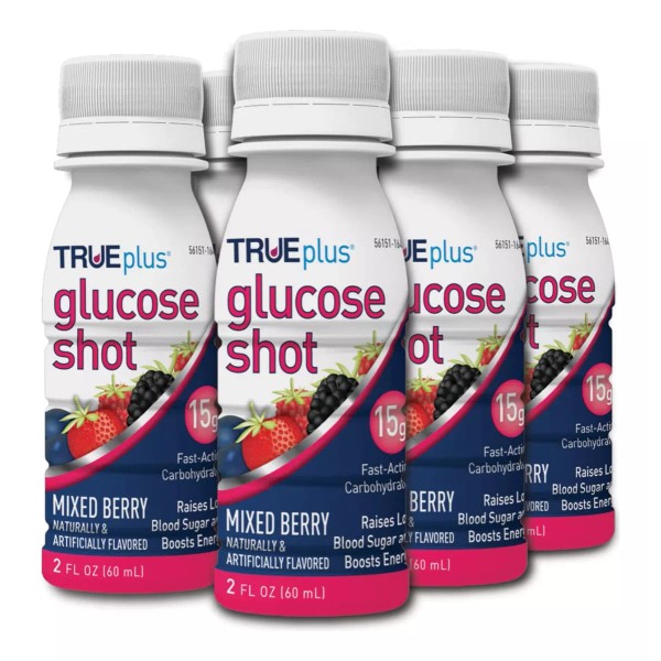 Trueplus 6pk Beber Rápida Control Glucosa Azúcar 15g Energía S/ Bayas