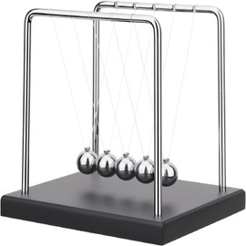 JUYOU Classic Newton's Cradle, Newtons Cradle Balance Balls Science Physics Gadget Desktop Decoration Kinetic Motion Toy for Home and Office
