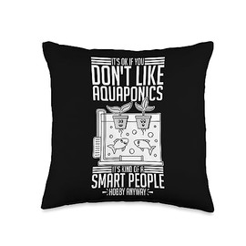 Aquaponic System Fish Tank Aquarium Gardening Plants Throw Pillow, 16x16, Multicolor