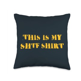 Doomsday Prepper Gifts For Men SHTF Gear and Supplies Doomsday Prepper Homesteading Throw Pillow, 16x16, Multicolor