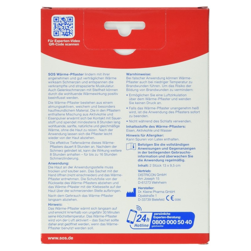 SOS Pack of 2 Heat Plasters