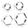 Regular Hexagon Cookie Cutter Set Large Stainless Steel Honeycomb Geometric