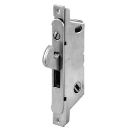 Prime-Line E 2187 Mortise Lock - Stainless Steel, Keyless, Adjustable, Spring-Loaded, 45 Degree Keyway, Fits Sliding Patio Doors