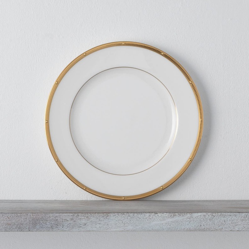 Noritake Rochelle Gold 5-Piece Place Dinnerware Setting in White