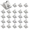 24 Pieces Stainless Steel Freezer Shelf Clip, Heavy Duty Freezer Cooler Shelf Support, Replacement Shelf Square Buckles Clips for Refrigerator