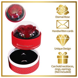 Sakiyrmai Rose Box, Infinity Roses, Preserved Rose, Eternal Rose, Birthday Gifts for Women, Gifts for Mother/Girlfriend/Wife/Grandma, Birthday, Valentine's Day, Eternal Flower