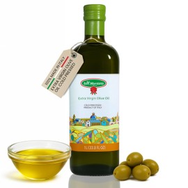 La San Marzano Extra Virgin Olive Oil Cold Processed Made in Italy Bottle 33.8 Fl Oz Mediterranean Diet Vegan, Organic, All Natural Ingredients