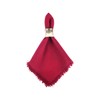 DII Everyday Collection, Fringed Solid Tabletop, Napkin Set, Wine, 6