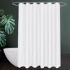UFRIDAY White Fabric Long Shower Curtain Liner 72 x 78