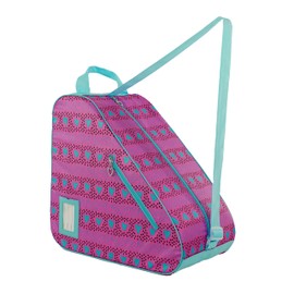 BAUXZOR Skate Bags with Lovely Heart and Star Patterns for Roller Skates, Ice Skates, Quad Skates, Inline Skates, Rollerblades, Figure Skates, Skate Accessories for Kids and Adults (Heart Pink 03)