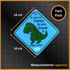 Tek Automotive T-Rex Dinosaur Funny Car Sign – Twin Pack,