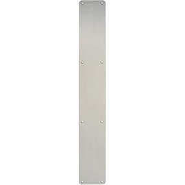 Loops Plain Door Finger Plate - 650 x 75mm - Satin Stainless Steel Push Plate | Protective Door Push Plate - Commercial Door Finger Plate - Plain/Push/Pull Engraved Options