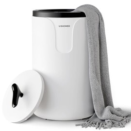 USHOWER Towel Warmers for Bathroom, 20L Large Towel Warmer Bucket for Spa & Massage, Auto Shut-Off Towel Heater Fits Two 40"x70" Oversized Towels, Blankets, Bathrobes, PJ's