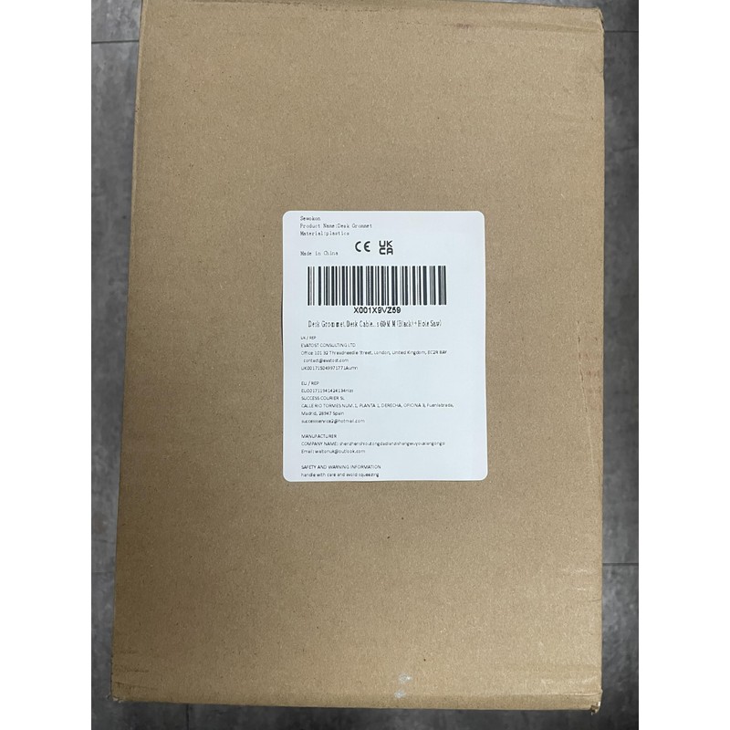16 Cable Grommet Desk Cable Grommet Black + Hole Saw