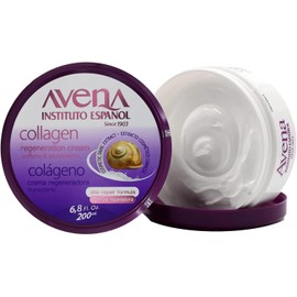 Avena Instituto Español Collagen Regeneration Cream, Softens & Moisturizes, Skin Repair Formula, 2-Pack, 6.8 Fl Oz each, 2 Jars.