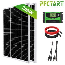 PFCTART 200W 12V Solar Panel Kit Monocrystallin