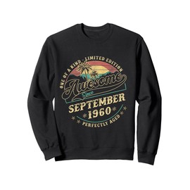 Retro 65th Birthd Gifts For Men September 1960 65 Years Old Sweatshirt