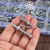 Ewwtrey 720 Pieces M3 M4 M5 Galvanised Screws with Nuts