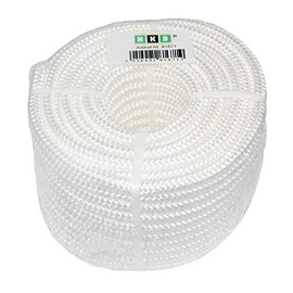 HKB ® Polypropylene Rope 20 m x 8 mm White Mooring Rope Rope Rope 16 Plaited