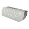 Digital Alarm Clock Multifunction Innovative Silent Temperature Humidity LED Mirror