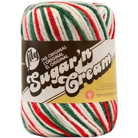 Lily Sugar'N Cream Mistletoe Yarn - 6 Pack of 57g/2oz - Cotton - 4 Medium (Worsted) - 95 Yards - Knitting/Crochet