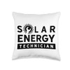 Solar energy technicians solar power solar power Throw Pillow