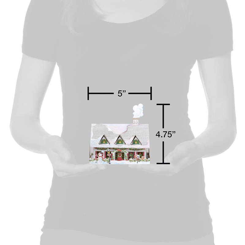 American Greetings Pop Up Christmas Village Décor Keepsake with Envelope