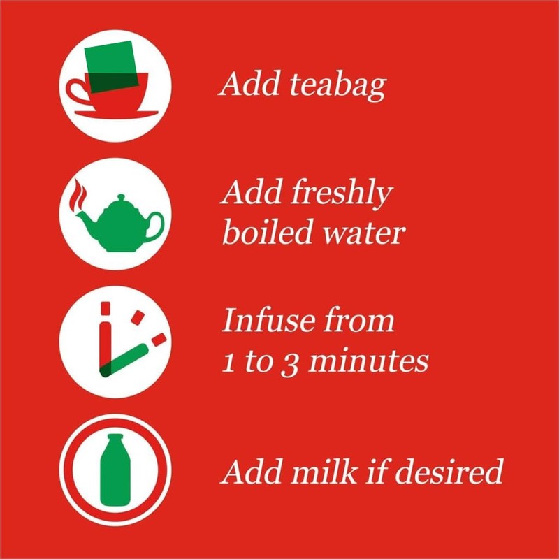 PG Tips Black Tea Bags Non-Pyramid, 80 Count (Pack of