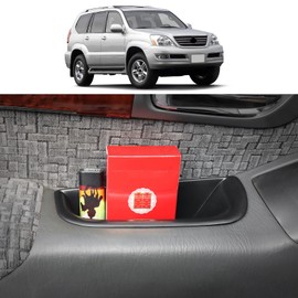 VLSDJ 4 Pieces Car Interior Door Storage Box Suitable for 2003-2009 Lexus GX470 Car Small Items Storage Box Storage Slots Internal Modification Accessories (Black)