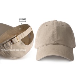 FURTALK Cotton Low Profile Baseball Cap Hat for Men Women Adjustable Dad Hat Four Seasons Classic Khaki