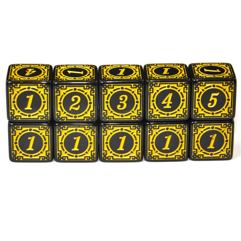 SmartDealsPro 10-Pack D6 Six Sides 16mm Dice Die for DND