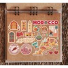 A5 Sticker Sheet Morocco Vinyl Stickers - Country Landmarks Holiday