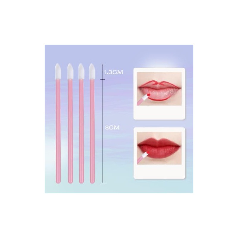 200 Piezas Cepillos Labios Pinceles Lápiz Labial Aplicadores Brillo