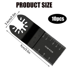 10 Pcs Multi Tool Blades Oscillating Saw Blades Universal Oscillating Quick Release Saw Blades Compatible with Dewalt, Milwaukee, Makita, Ryobi, Rockwell, Bosch