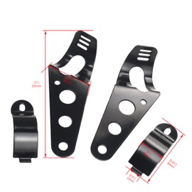 Universal Motorcycle Headlight Mounting Bracket Clamps Fork Ears 35-43mm Adjustable for Motorbike Chopper Cafe Racer
