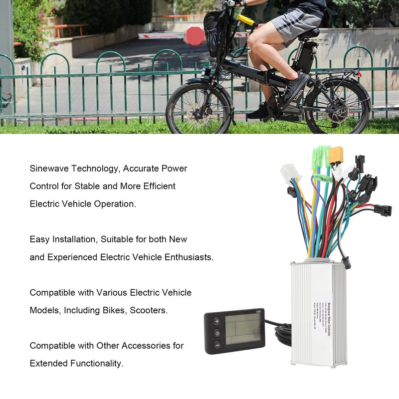 Electric Bike Controller Set 36V 48V 60V 500W 28A Brushless