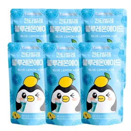 Cantabile Korean Convenience Store Pouch Drink Ready-to-Drink Refreshing Beverage Imported from Korea (6 Pack, Blue Lemon Ade)